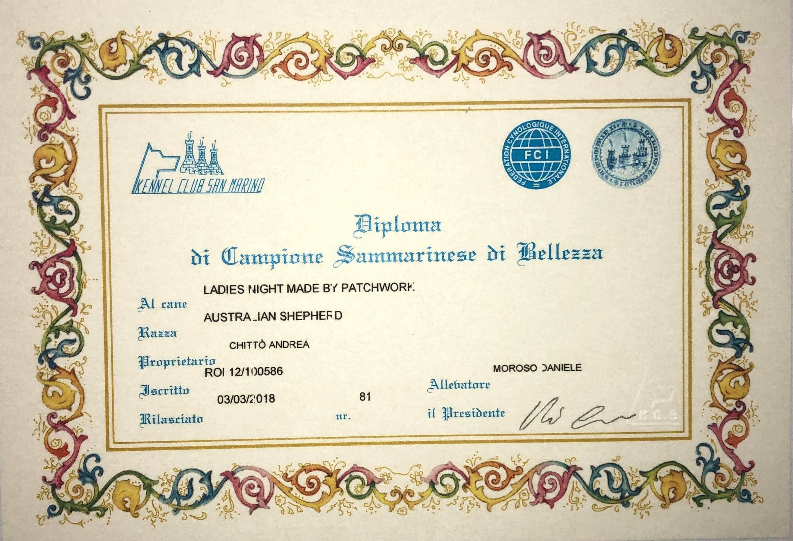 Lady diploma